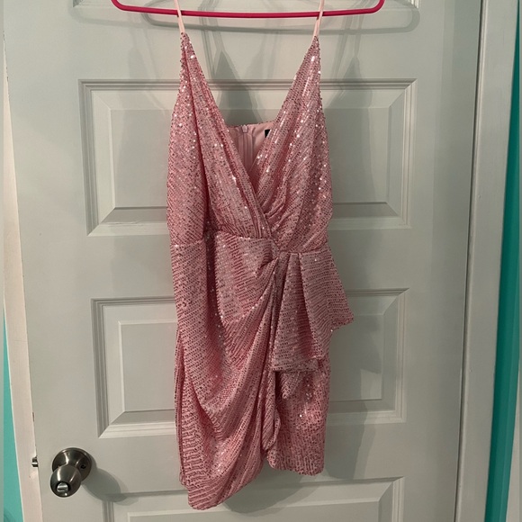 NWOT Double Crazy Pink Sequin Dress Size Medium - Picture 10 of 12